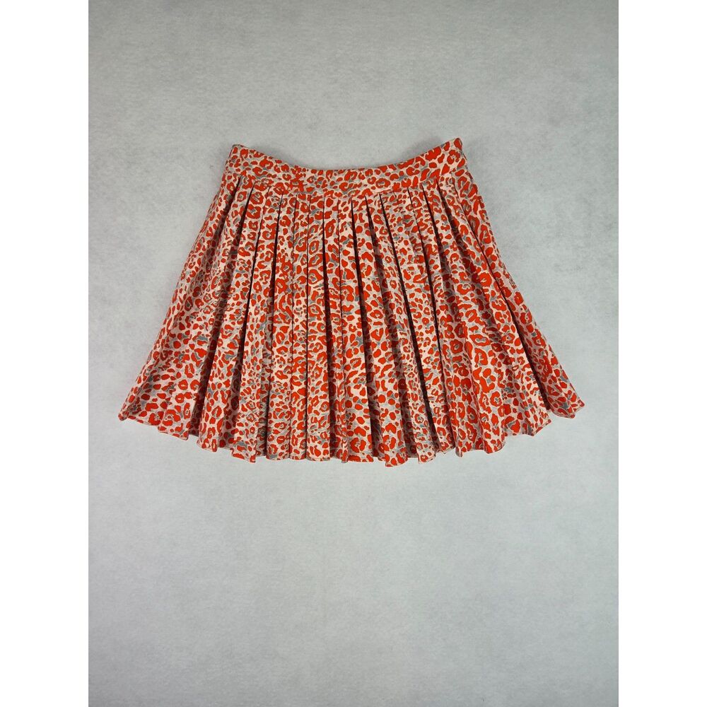 Maje Pleated Leopard Print Mini Skort